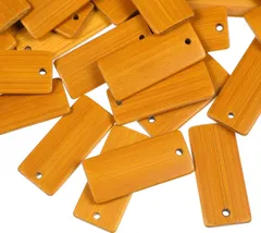 50個竹製キーホルダー 無地 タグ クラフト用 スライスウッド製 ペンダント 収納や装飾に おしゃれなキーリングデコレーション　b-238
