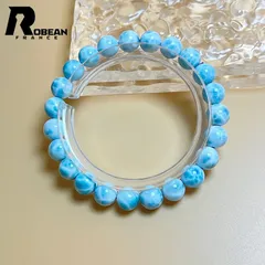 【限定一点】逸品 EU製 ★ROBEAN・ドミニカ共和国産のラリマー★パワーストーン ブレスレット 天然石 開運 金運 綺麗 プレゼント 約8.3mm K1229369