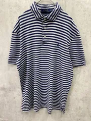 POLO RALPH LAUREN ポロ ラルフローレン ボーダー ポロシャツ sizeM/グレーｘネイビー  ■◆レディース