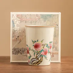 新品未使用 汝窯 ピンク桃 お茶カップ ひび割れ 可愛い 品茶カップ 高級 中式 主人杯 カップ 大容量 可愛い カップ