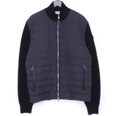 23AW・XL MONCLER ハイブリッド ニットダウンジャケット ブラック