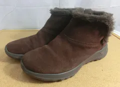 中古品　SKECHERS　on the go joy bundle up　24.5cm　AIR COOLED GOGA MAT　15501　防寒ボアブーツ