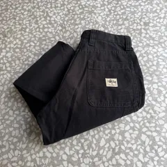 STUSSY / CANVAS double knee size 30 ステューシー　キャンバス　ダブルニー　パンツ　ストリート　イージーパンツ sk8 バギー　横ノリ　黒