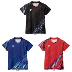 ヴィクタス VICTAS 卓球 V-NGS407 ゲームシャツ トップス 吸汗速乾 部活 トレーニング 練習 試合 大会   512403 9000 レッド