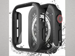 LISAMER アップルウォッチ カバー Series 6 5 4 SE3 SE2 SE 44mm ブラック 未使用 Apple Watch 防水 一体型 PC+ガラス素材 着簡単 ケース