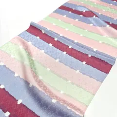 帯揚げ　和小物さくら　横段　四色グラデーションぼかし　0449