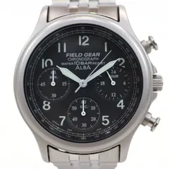 SEIKO セイコー ALBA アルバ FIELD GEAR V654-6090 クロノグラフ 動作品 中古 T / 14065 HM