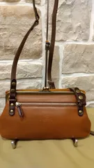 M1 クレドランバッグ　キャメルブラウン　ショルダー　ガマグチバッグ