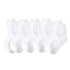 [ナースリー] 看護師さんのソックス お買得5足セット クルー丈 スクールソックス レディース 22-24 ホワイト(5足組) 9001466A