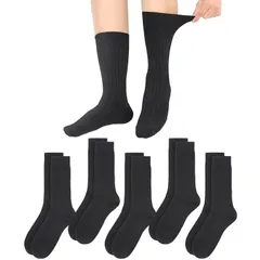 [VILAU] 靴下 メンズ ビジネスソックス 5足セット 抗菌 消臭 防臭 紳士用 コーマ 綿 吸汗 通気性 オールシーズン 左右兼用 24.5-27.5cm ブラック