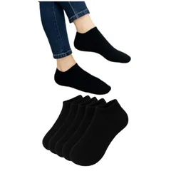 [Toré] 【トレ】 靴下 レディース くるぶしソックス 綿 耐久性 5足セット 10足セット 22-25cm 消臭 抗菌 快適 通気性 速乾 臭わない 春 夏 秋 冬 年中 無地 くるぶし くるぶし丈 アンクル アンクル丈 スニーカー 黒 ブラック