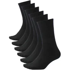 [PIENILO] 靴下 メンズ ビジネスソックス 厚手 パイルソックス 春秋冬 6足セット 25-27cm (黒6足)