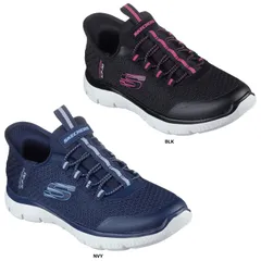 スケッチャーズ SKECHERS サミッツ ガールズ SUMMITS ハンズフリー スリップインズ スニーカー 靴 シューズ ノーマル幅 クッション性 スリッポン コンフォートインソール キッズ  303919L NVY ネイビー 19.0
