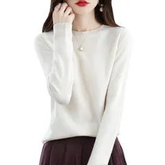 [ANGJ] ニット セーター レディース リブニット カットソー 長袖 華奢見え 高伸縮性 薄手 暖かい 着痩せ 重ね着 おしゃれ レディーストップス インナー トップス 1