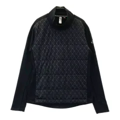 サイズ：M ADIDAS GOLF アディダスゴルフ IM7274 中綿切替 裏微起毛 長袖Tシャツ 総柄 ブラック系 [240101620422] ゴルフウェア レディース ストスト