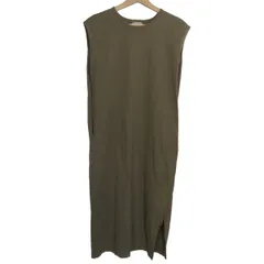 uncrave(アンクレイヴ) ワンピース サイズ1 S レディース - カーキ クルーネック/ノースリーブ/ロング