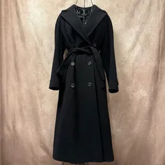 MaxMara WEEKEND マックスマーラ ウィークエンド 黒 ロングコート ダブル ウール混 ブラック レディース 36相当