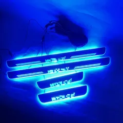 【送料無料】WRX STI専用 流光幻彩LEDドアステップ（迎賓踏板）4片セット 七色/流光ブルー/流光レッドなど選べるカラーでドレスアップZX09