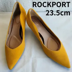 ROCKPORT　ロックポート　スエード　パンプス　ミドルヒール　イエロー　23.5cm