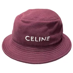 ☆CELINE セリーヌ 帽子 バケットハット 2AK01670Q  ワインレッド