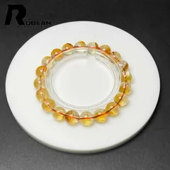 【限定一点】上級 EU製 ★ROBEAN・シトリンファントム★パワーストーン ブレスレット 天然石 原石 金運 プレゼント 9.9-10.3mm M0114502