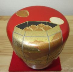 茶道具 鱗鶴蒔絵朱丸喰籠 川端 近左造 - メルカリ