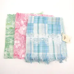 近沢レース店 ショール 3点セット 未使用 ストール まとめて ブランド レディース Chikazawa LINEN STORE