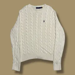 POLO RALPH LAUREN 正規品 レディース アイボリー コットン ケーブル ニット