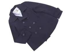 MICHEL KLEIN ミッシェルクラン ウール混 ピー コート size38/紺 ◇■ レディース