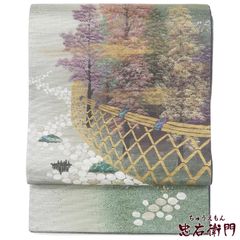 高価な【シルクモール織】＋【ぜんまい糸】 美品の【リバーシブル 