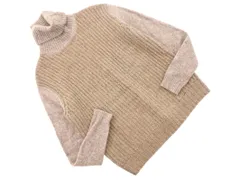 ZARA ザラ 素材切替 タートルネック ニット セーター sizeS/グレージュ ◇■ レディース