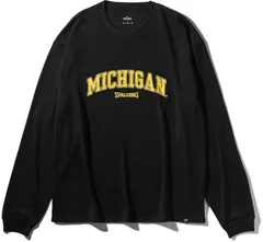 スポルディング SPALDING バスケット ロングスリーブ T シャツ ミシガン アーチロゴ フロント  SMT25142M 2000 ホワイト