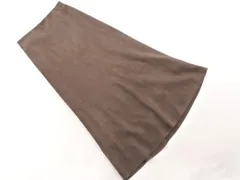 SHIPS シップス スウェード調 ロング スカート size38/ブラウン ◇■ レディース