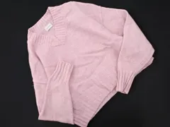 green label relaxing グリーンレーベルリラクシング ユナイテッドアローズ ウール混 Vネック ワイド幅 ニット セーター ピンク ◇■ レディース