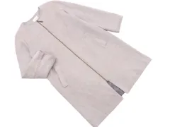 VIS ビス スウェード調 ジップアップ ノーカラー コート sizeM/グレー ◇■ レディース