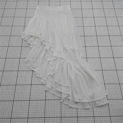 ◇ ⊂ グレイル GRL gn397 レースフリルアシンメトリースカート ホワイト系 M レディース E  【1601210010859】