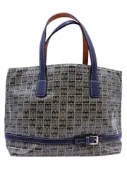 DAKS ダックス エナメル トート バッグ 紺 ■■ レディース