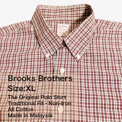 【XL】Brooks Brothers ボタンダウンシャツ / コットン100％ Traditional Fit チェック XL相当 メンズ