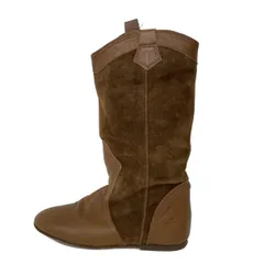 FABIO RUSCONI(ファビオルスコーニ) ロングブーツ 36 レディース ブラウン アウトソール張替済 レザー