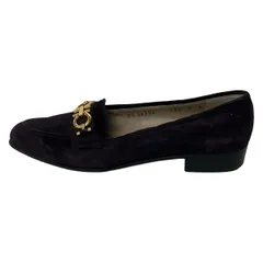 FERRAGAMO/SalvatoreFerragamo(サルバトーレフェラガモ) ローファー 5 D レディース - パープル ガンチーニ