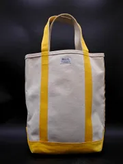 ORCIVAL オーシバル キャンバス トート バッグ オフホワイトｘ黄 ■■ メンズ