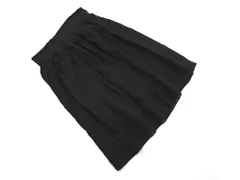 BANANA REPUBLIC バナナリパブリック シルク100% フレア スカート size0/黒 ■■ レディース