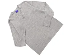 HUMAN WOMAN ヒューマンウーマン ウール100% Vネック ニット セーター sizeM/グレー ◇■ レディース