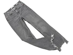 ZARA ザラ USED加工 カットオフ ストレッチ デニムパンツ size34/グレー ■■ レディース