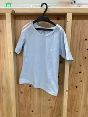 adidas アディダス キッズTシャツ Sサイズ 水色