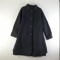 ベネトン レディース ブラック ウール ロングコート L1218