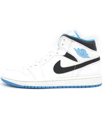 ナイキ NIKE 【 AIR JORDAN 1 MID White Laser blue 554724 141 】 エア ジョーダン 1 ミッド ホワイト アンド レーサー ブルー スニーカー　h6936