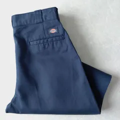 ■古着 Dickies ディッキーズ 874NV ワークパンツ チノ ネイビー 紺 実寸W34L30【D1689】