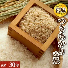 令和7年産　宮城県産　つきあかり　調整済玄米　30kg　検査一等米のサムネイル