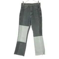美品 Wrangler ラングラー クレイジーパターン カットオフ デニムパンツ M グレー メンズ 古着